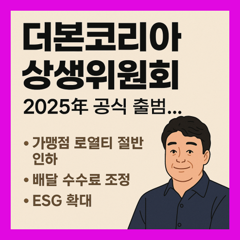 더본코리아 상생위원회, 가맹점 로열티 절반 인하 실현