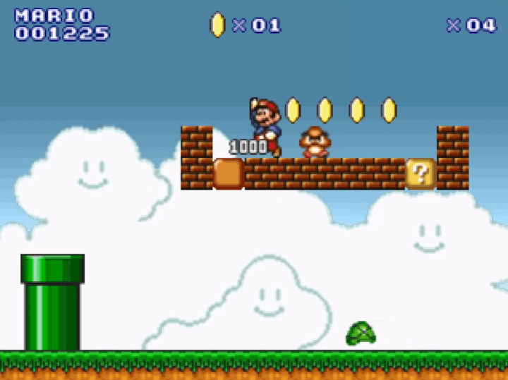 버섯-아이템을-먹고-몸집이-커지는-화면