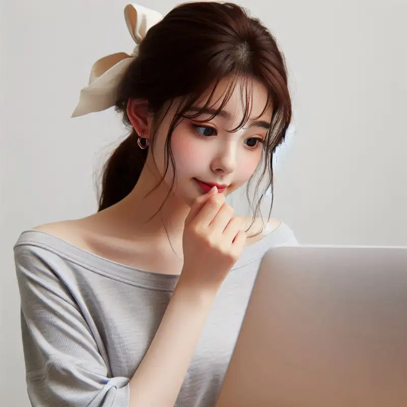 서울페이-사용법을-알아보는-여성의-모습