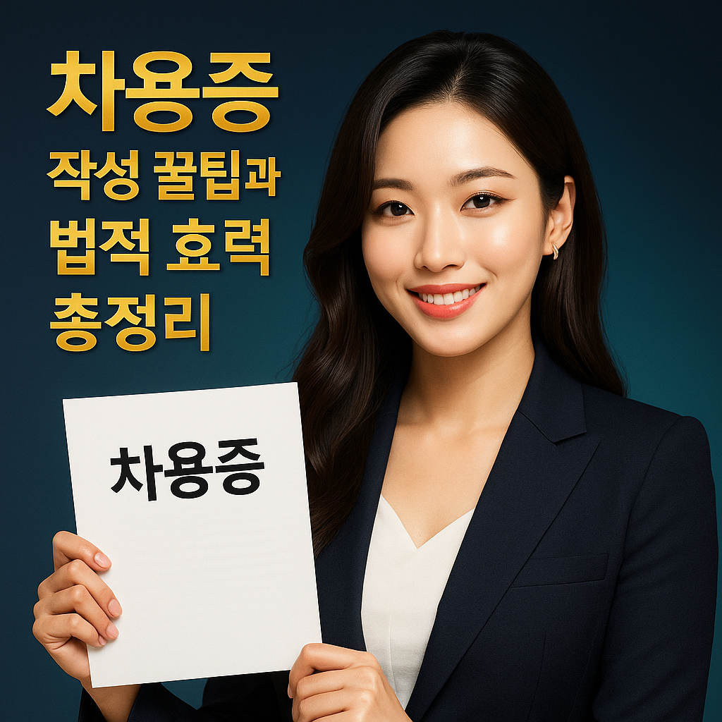 차용증 작성 꿀팁과 법적 효력 가이드 총정리 2025