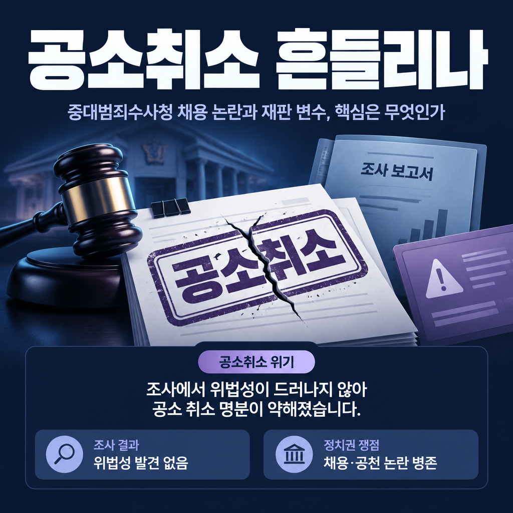 공소취소 흔들리나