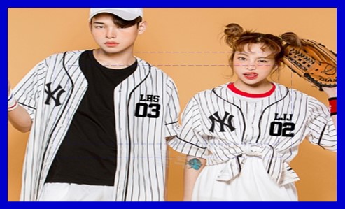 스트라이프 베이스볼 티셔츠 알아봐요