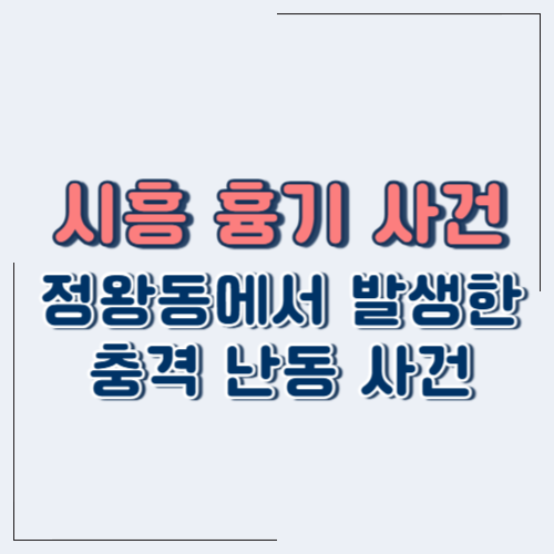 시흥 흉기사건: 정왕동에서 발생한 충격적인 흉기 난동 사건