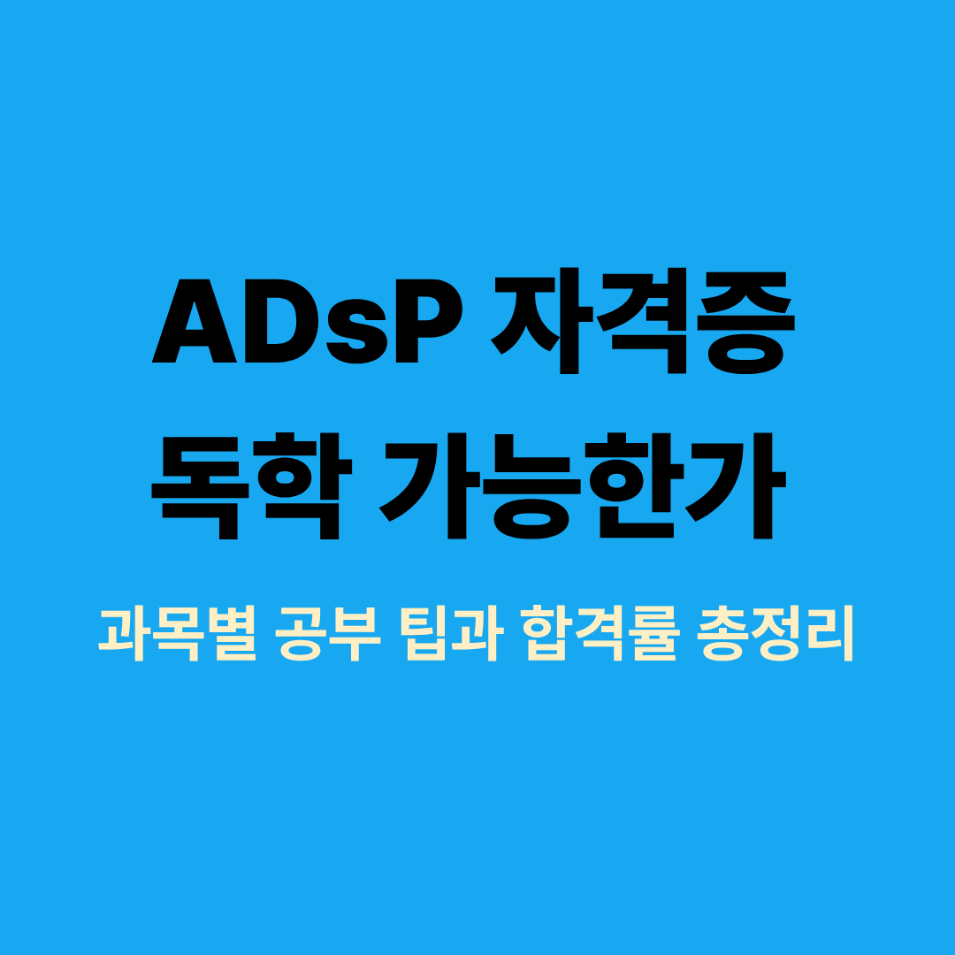 ADsP 자격증 공부 가이드