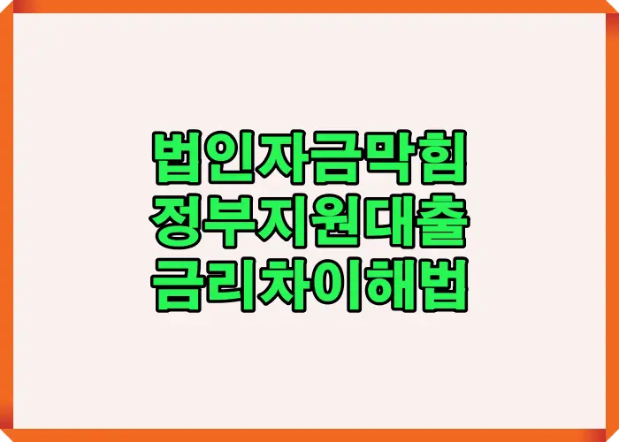 정부지원대출 금리차이 구조를 실제 금액 계산으로 정리한 대표 이미지