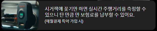 캐롯 퍼마일 자동차보험 시거잭