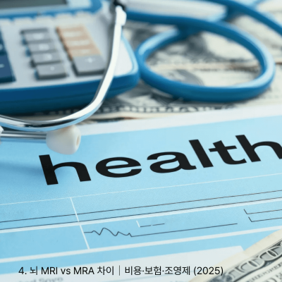 4. 뇌 MRI vs MRA 차이｜비용&middot;보험&middot;조영제 (2025)
