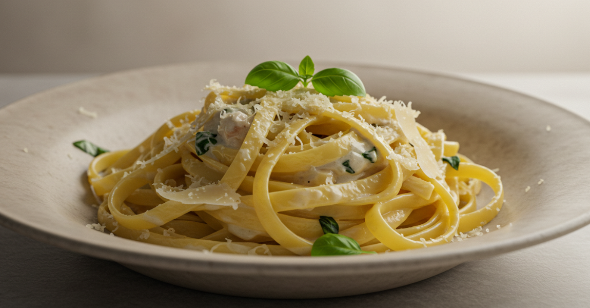 이미지: 크림 파스타 사진