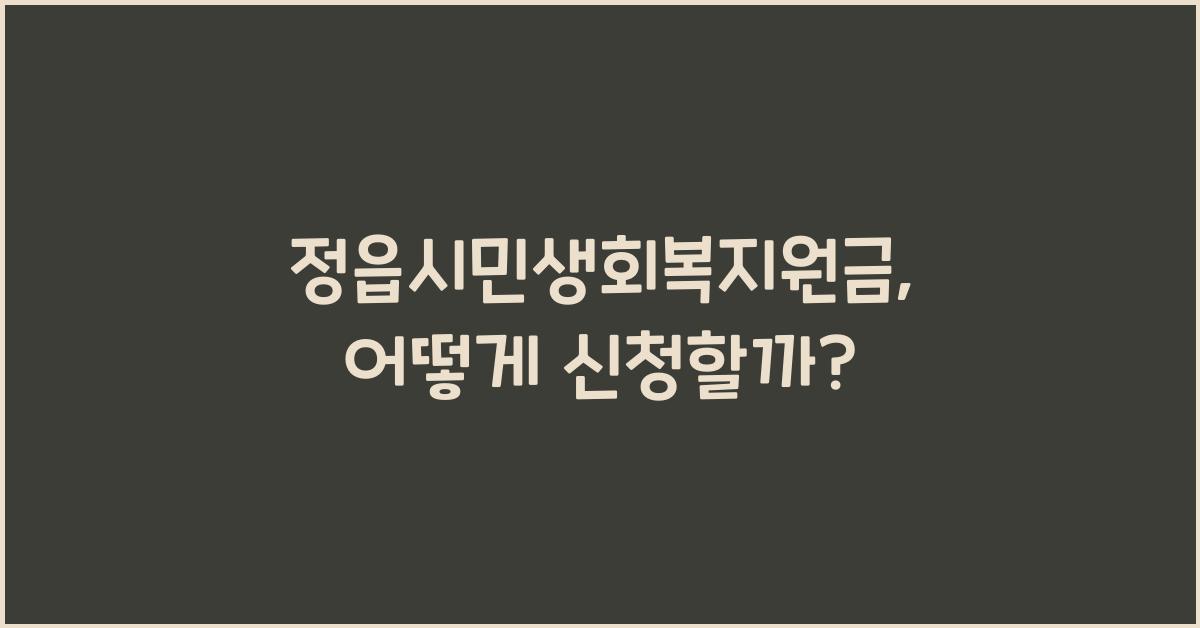 정읍시민생회복지원금