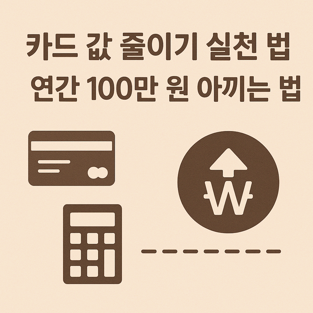 카드 값 줄이기 실천 법, 연간 100만 원 아끼는 법