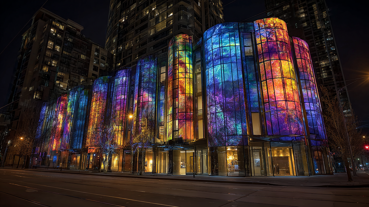 2 프로젝션 맵핑으로 살아나는 건물 projection-mapping-building
건물의 굴곡과 외벽을 따라 영상이 입혀진 프로젝션 맵핑형 미디어파사드