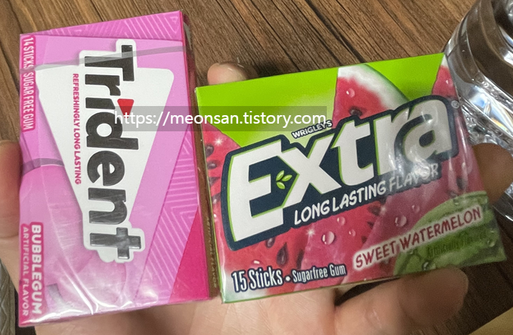 코스트코 미국 껌 직접 씹어봤습니다 — Trident vs Extra, 한국 껌이랑 뭐가 다른가 리뷰 썸네일