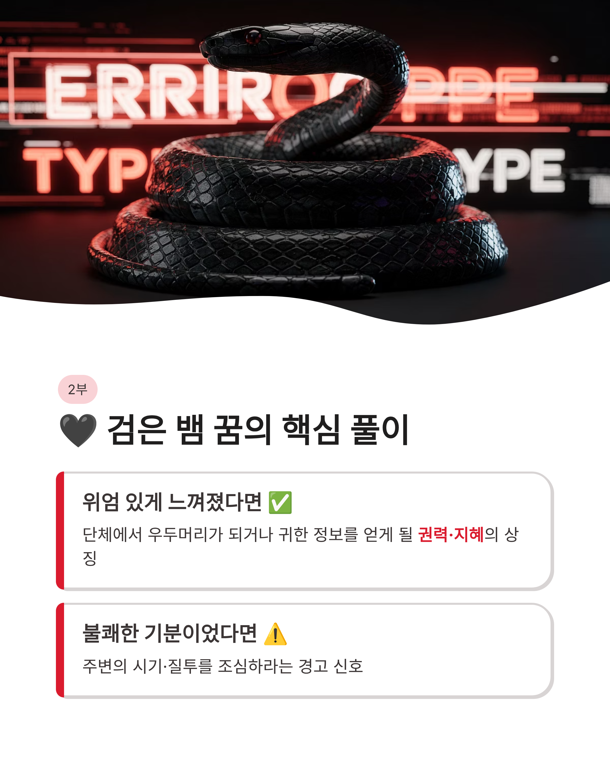 뱀꿈 해몽 큰 뱀 검은 뱀 물리는 꿈까지 상황별 완벽 정리! 오늘 밤 당신에게 찾아온 대박 기회?