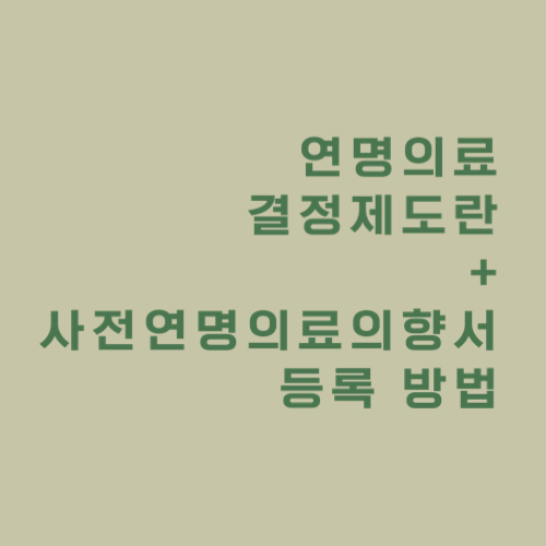 연명의료결정제도