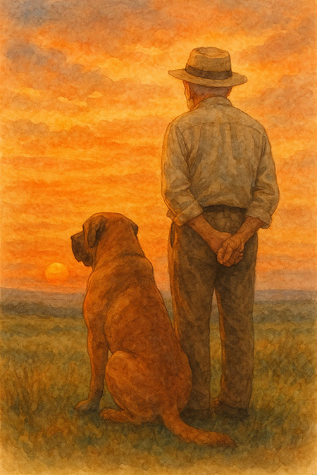 산타와 노인을 생각하며 ChatGPT로 생성한 이미지