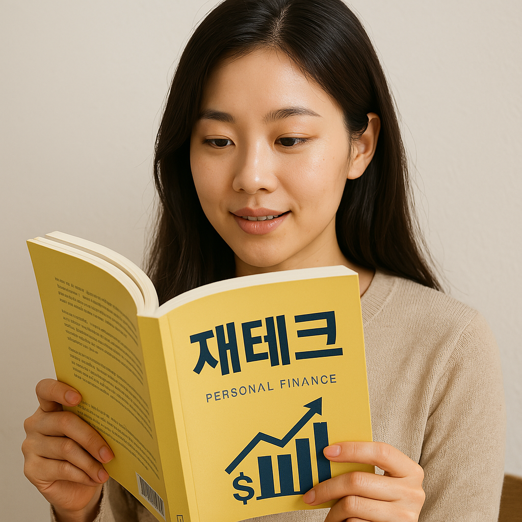 재테크 서적 읽는 모습