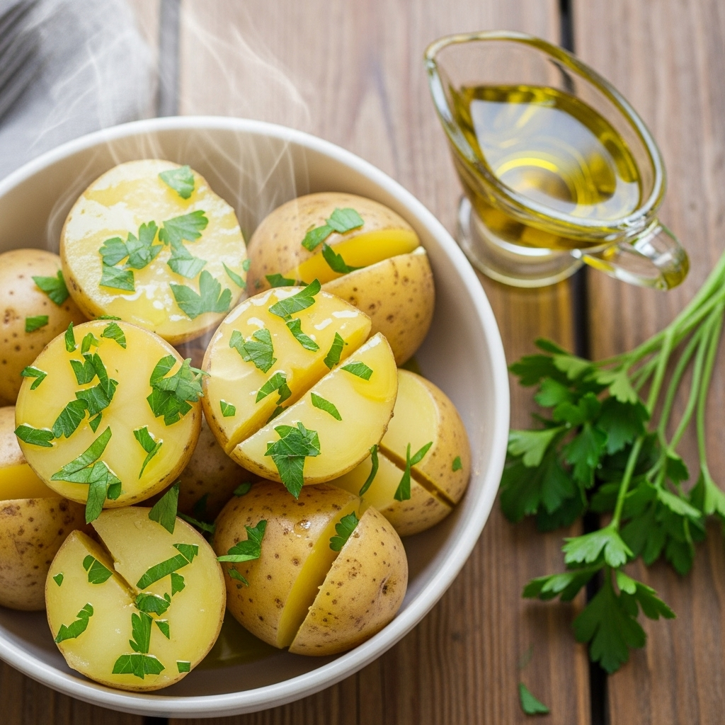 삶은 감자, 소금 없이도 맛있어요