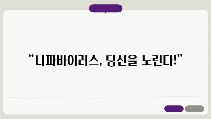 니파바이러스 증상과 치료, 예방법 감염경로까지 총정리