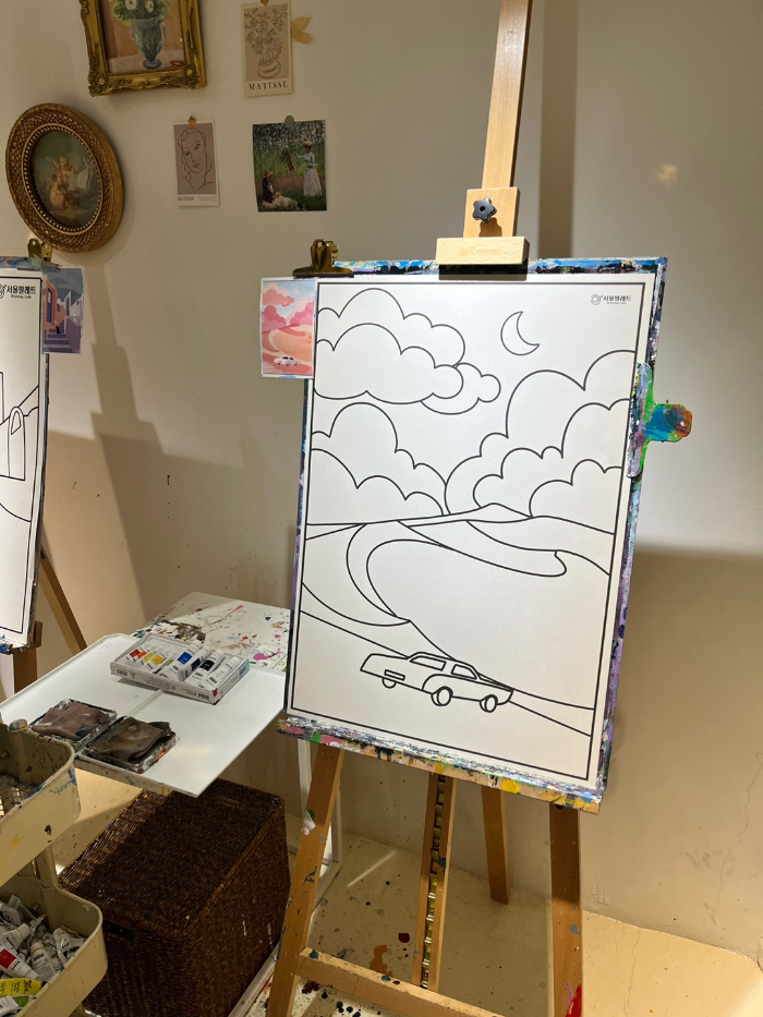 사막 도안 색칠