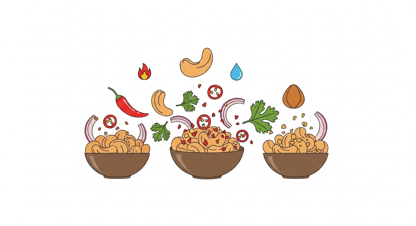 1. 동남아 요리와 캐슈넛의 궁합: 맛의 조화