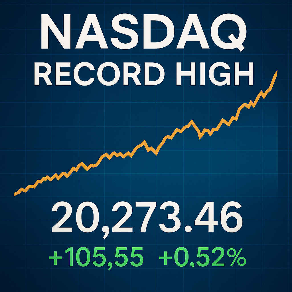 나스닥 최고점 달성