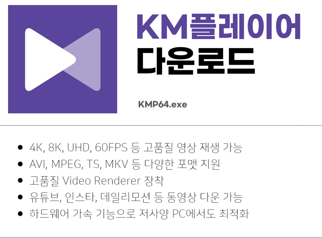 KM플레이어 다운로드 및 설치 방법 안내
