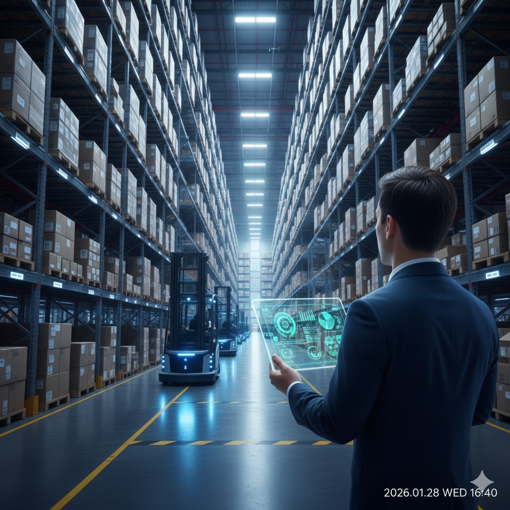 첨단 물류 센터 내부의 모습