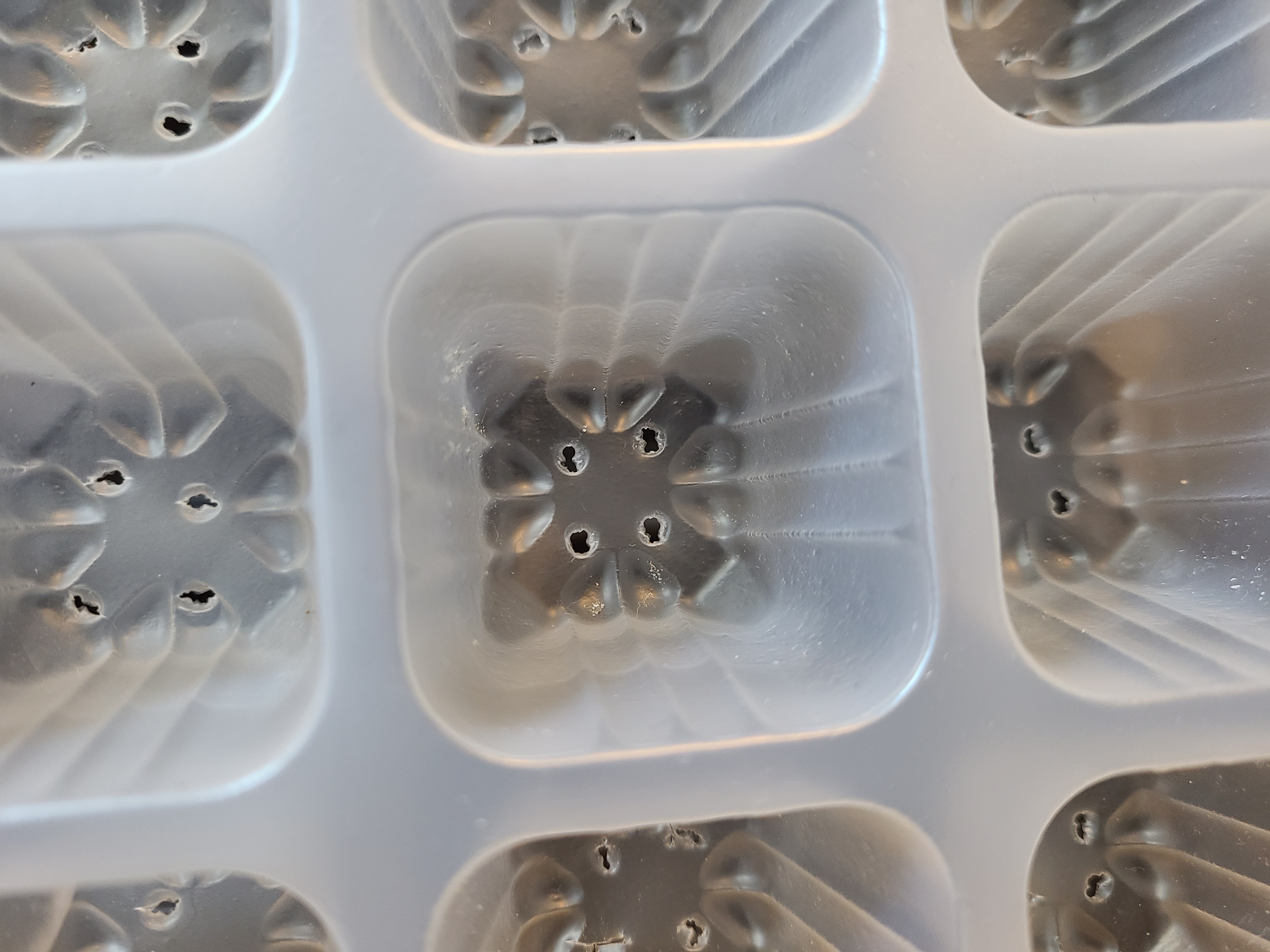 모종 트레이 바닥에 뚤린 구멍