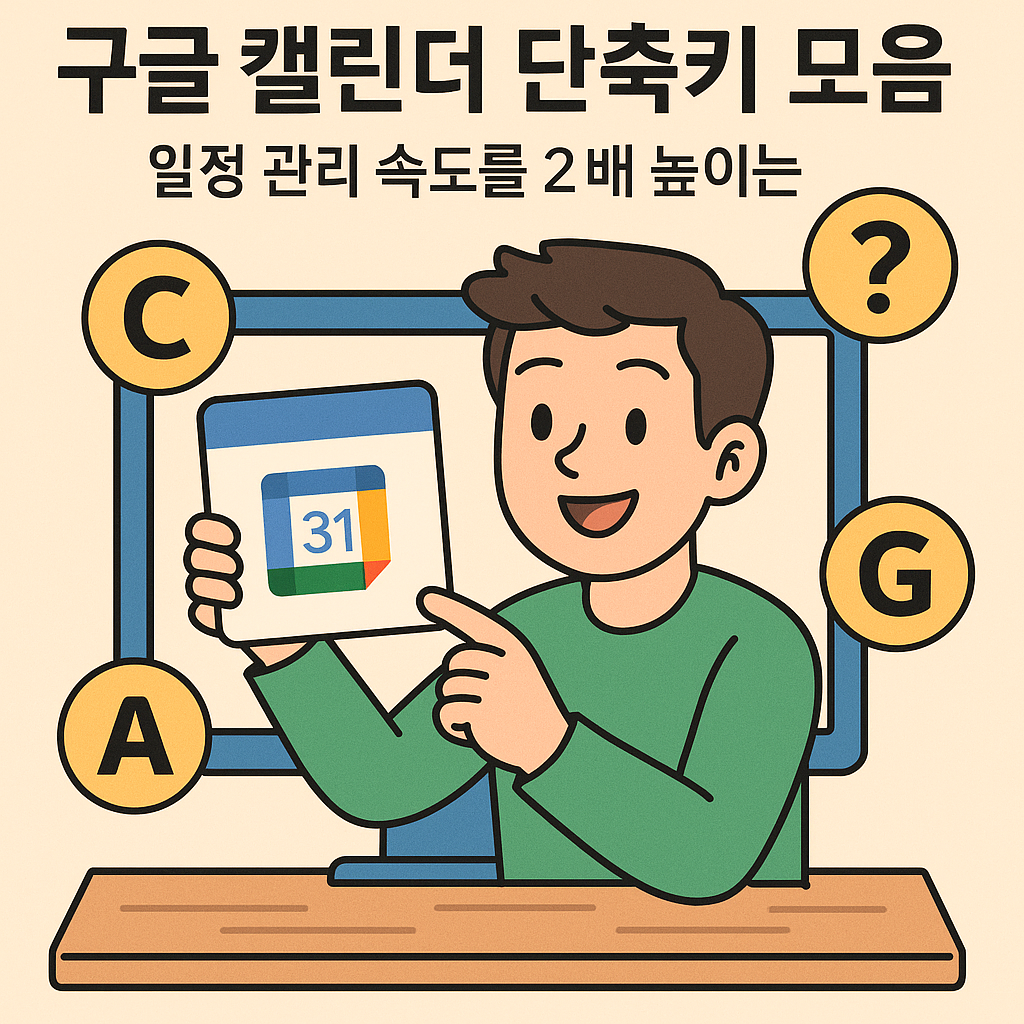 구글 캘린더 단축키 모음 – 일정 관리 속도를 2배 높이는 방법