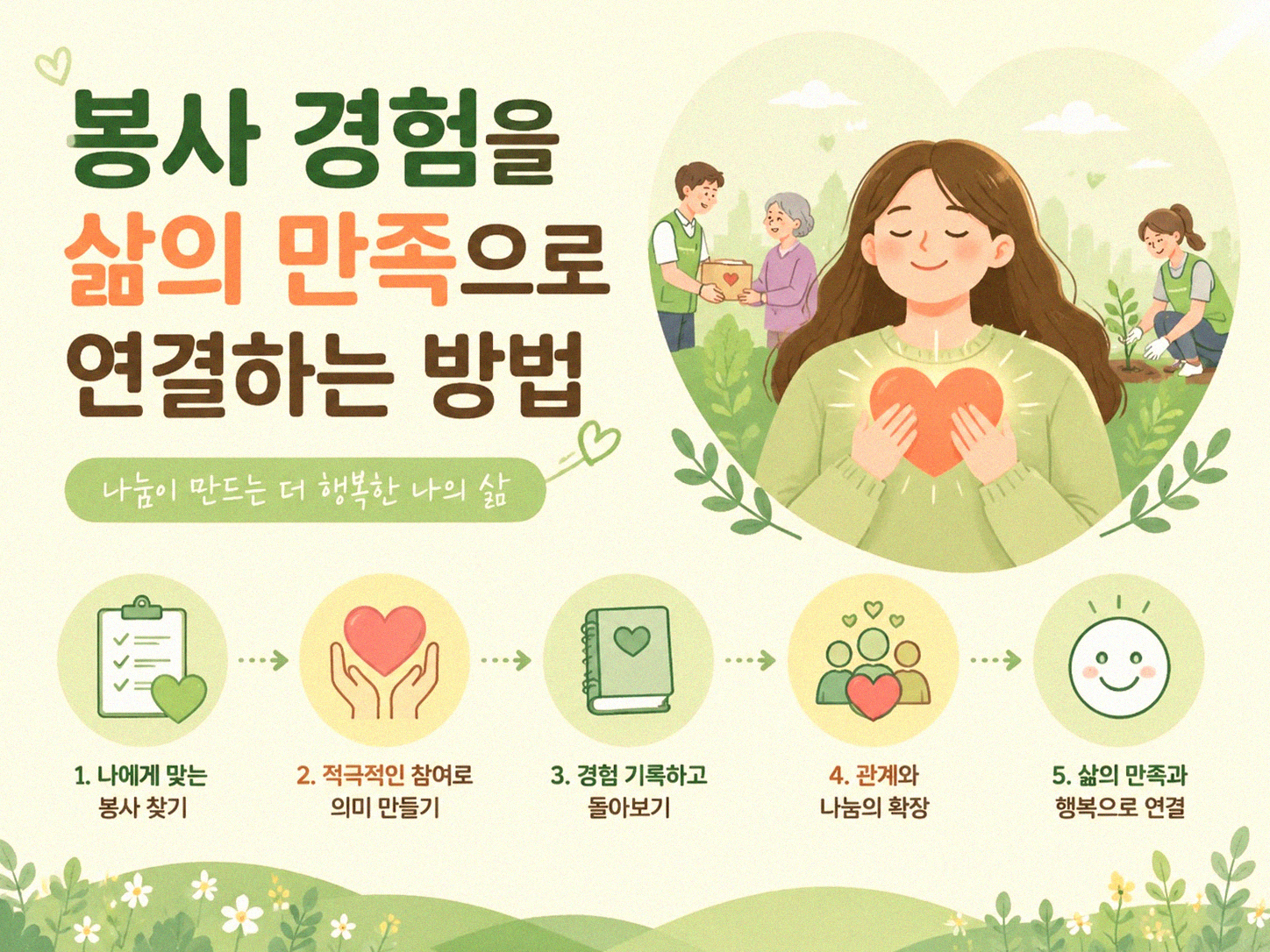 꾸준히 한 봉사활동, 삶의 만족도가 정말 달라졌을까