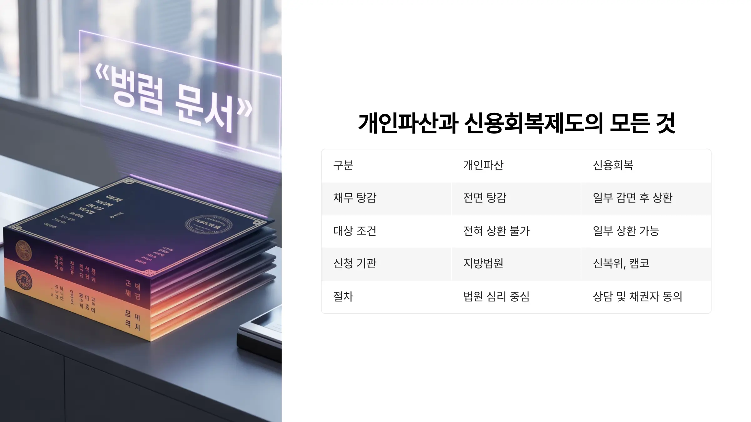 개인파산과 신용회복제도의 모든 것