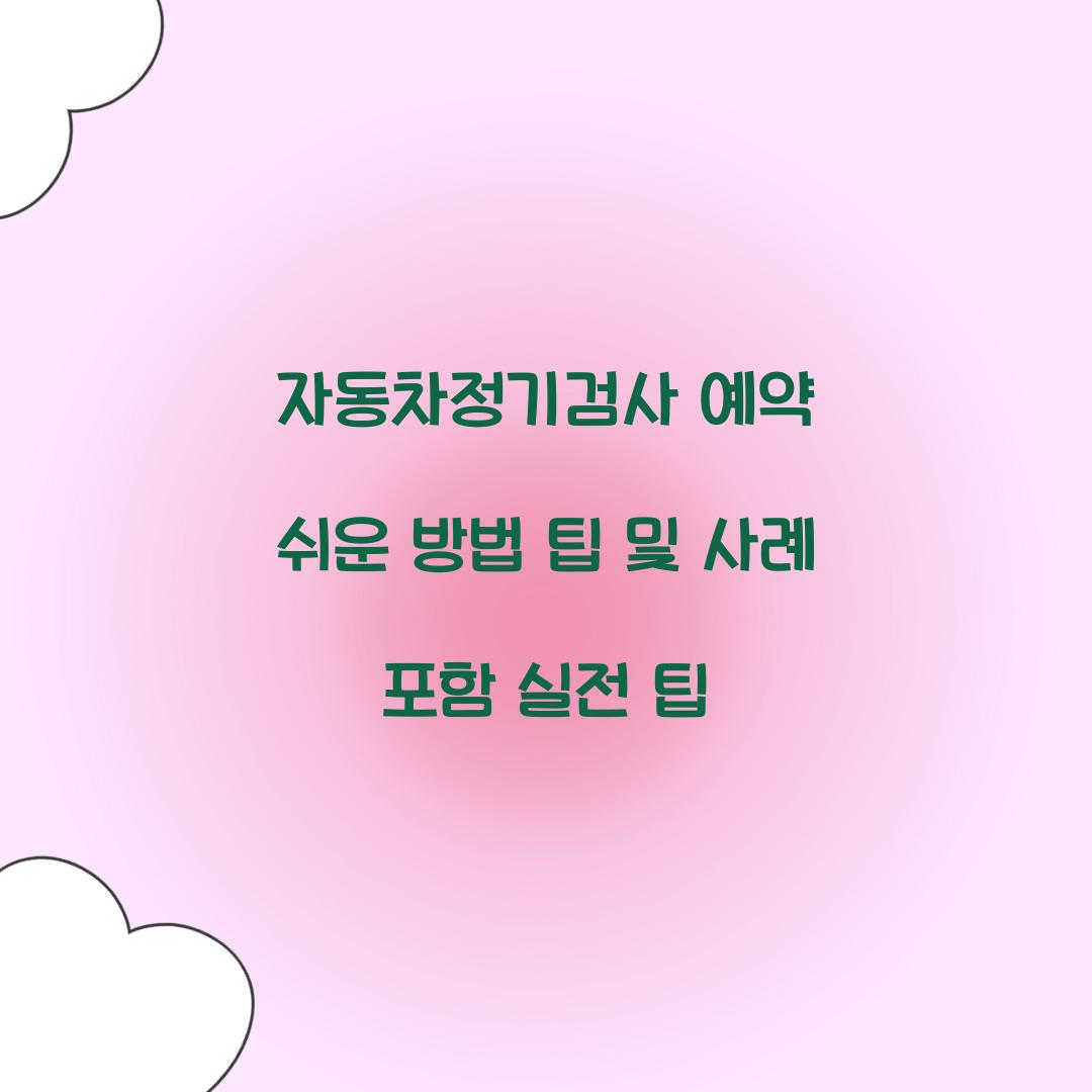 자동차정기검사 예약