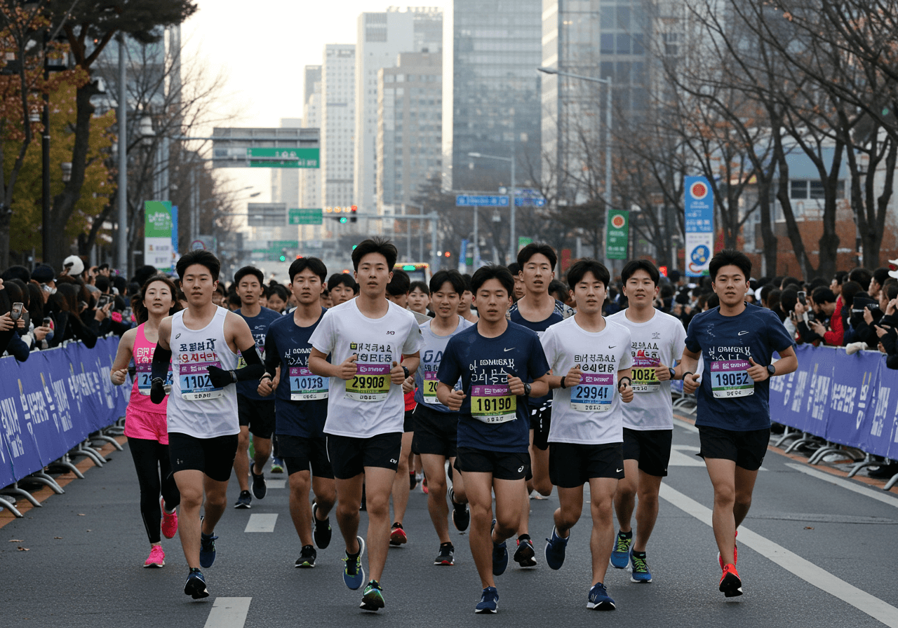 잠실 종착점 결승선 통과 장면