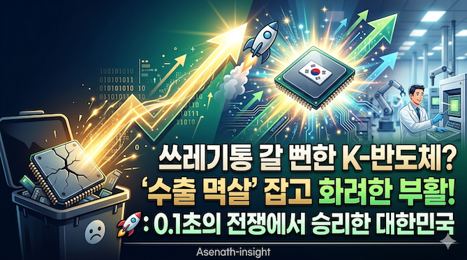 쓰레기통 갈 뻔한 K-반도체? '수출 멱살' 잡고 화려한 부활! 🚀: 0.1초의 전쟁에서 승리한 대한민국