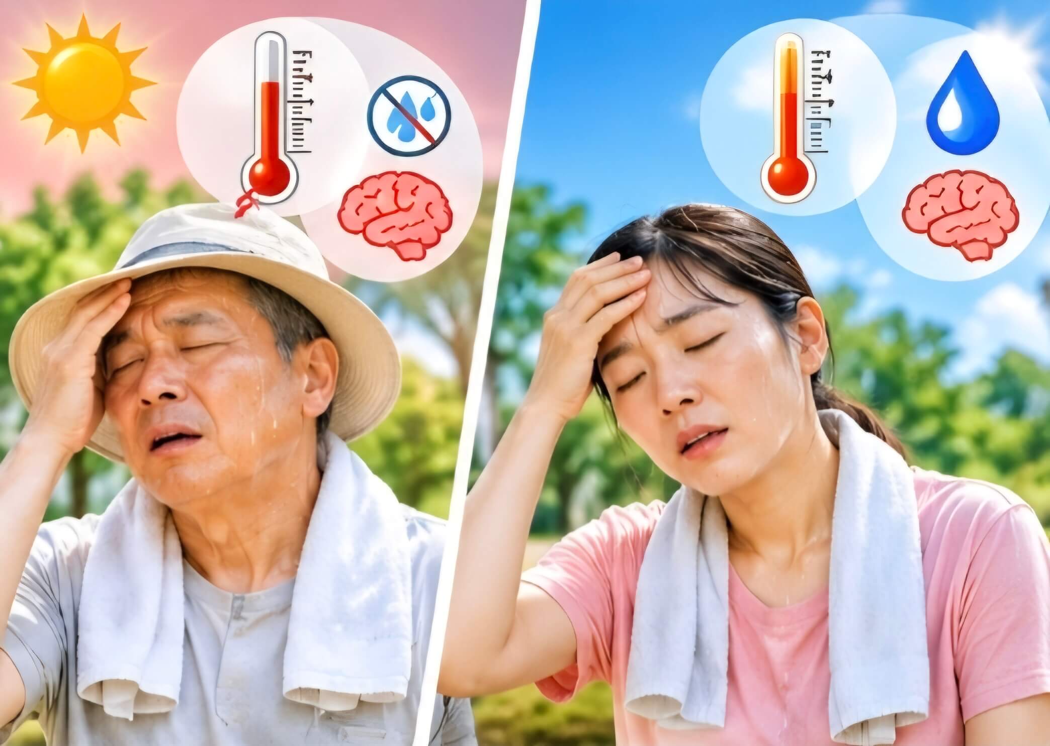 열사병과 열탈진 차이 총정리｜땀이 나면 괜찮을까? 헷갈리는 온열질환 구별법