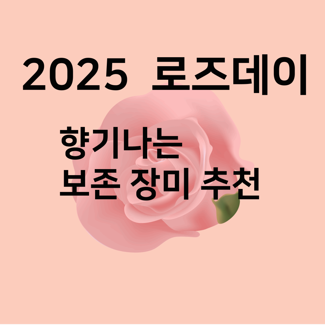 2025년 로즈데이 트렌드: 향기 나는 보존 장미 제품 추천과 관리법