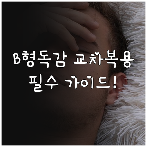 B형 독감 해열제 교차복용 가이드라인..