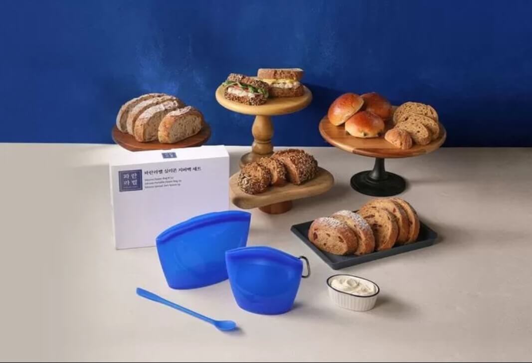 파리바게뜨 파란라벨 실리콘 지퍼백