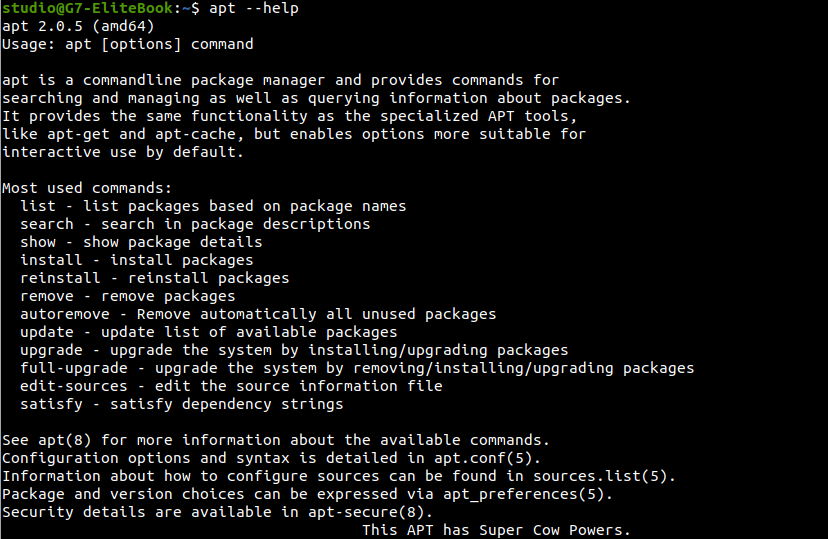 [Ubuntu 20.04 LTS]apt와 apt-get의 차이점