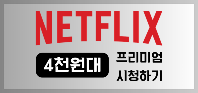 넷플릭스 드라마 영화 할인