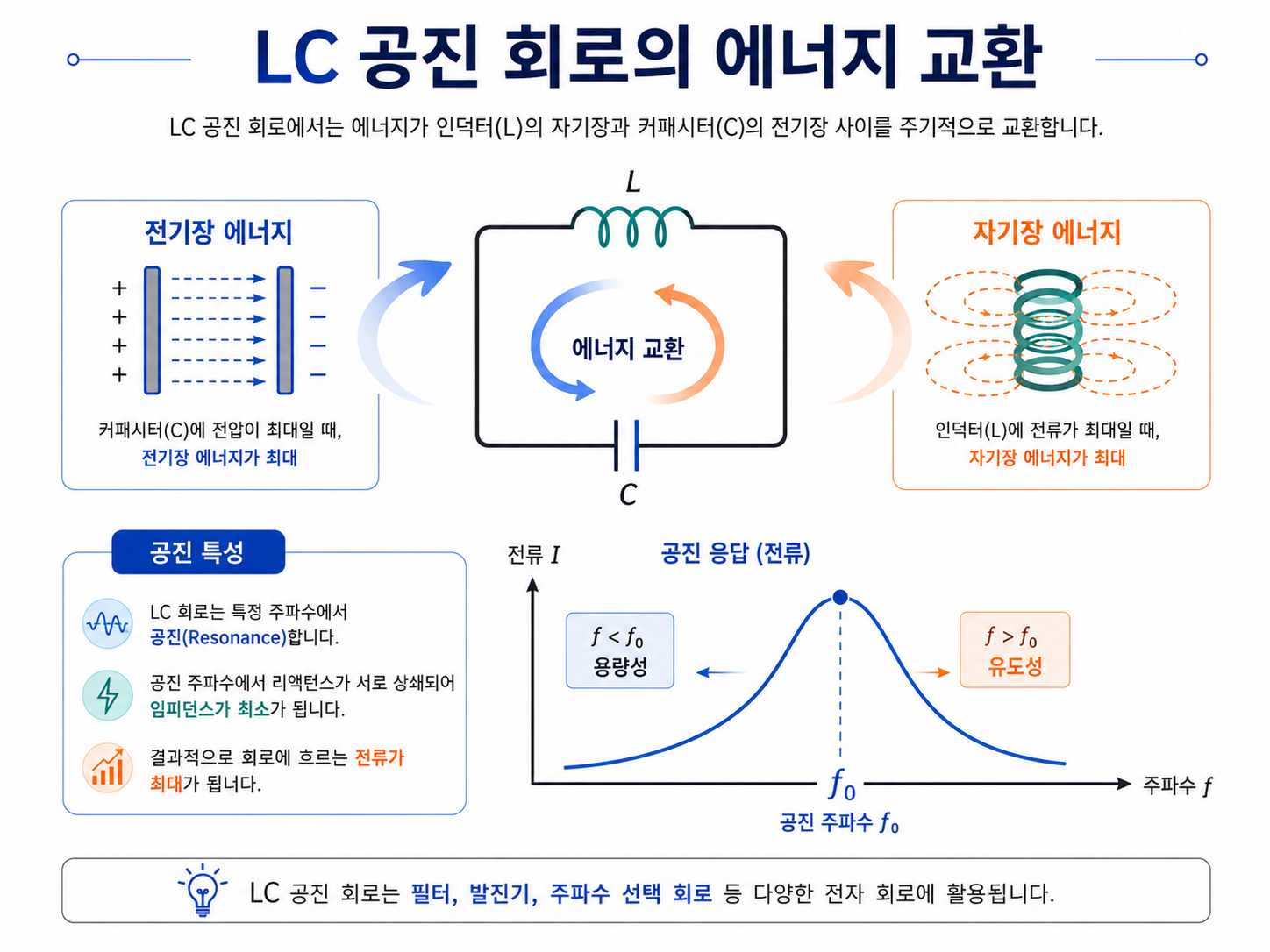 LC 공진 회로의 에너지 교환
