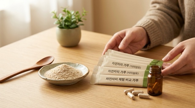 차전자피 제형 비교 가루