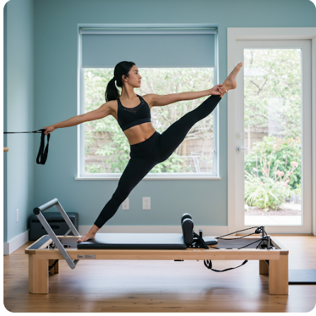 필라테스 하는 여성