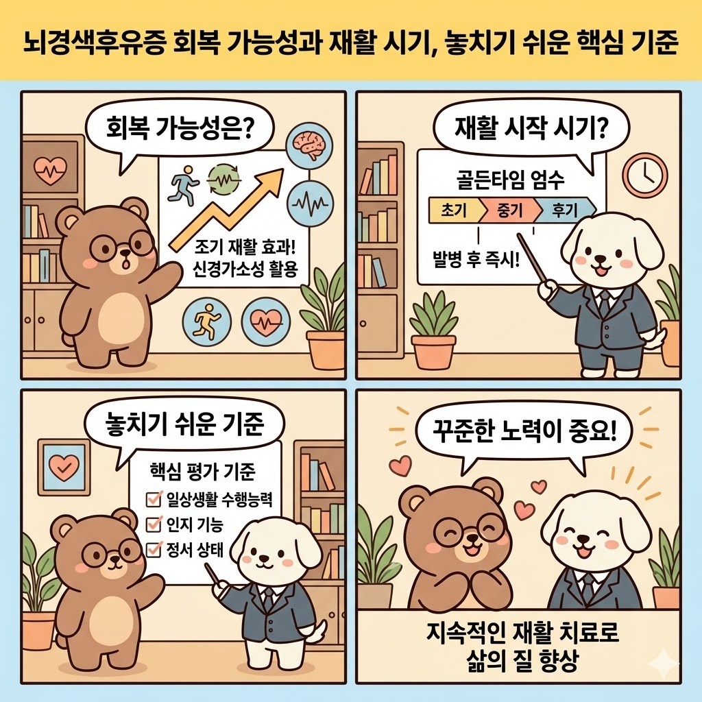 뇌경색후유증 회복 가능성과 재활 시기, 놓치기 쉬운 핵심 기준