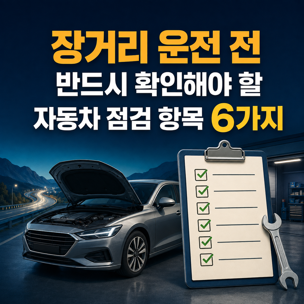 장거리 운전 전에 반드시 확인해야 할 자동차 점검 항목 6가지
