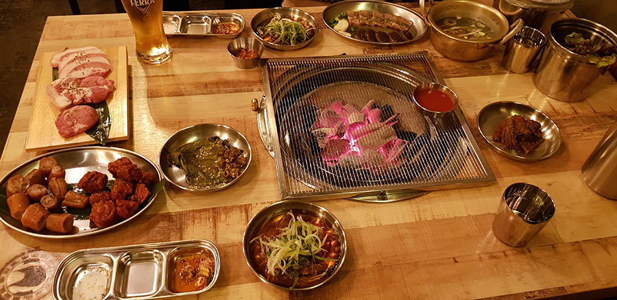 돈꼬불 고기 굽기전