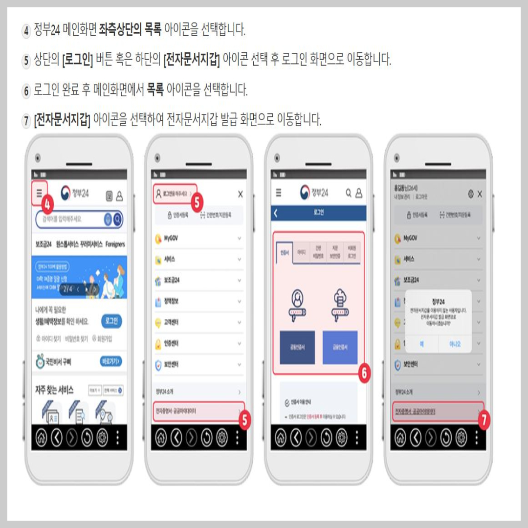 미성년자 영문 가족관계증명서 발급 신청방법(전자문서지갑)