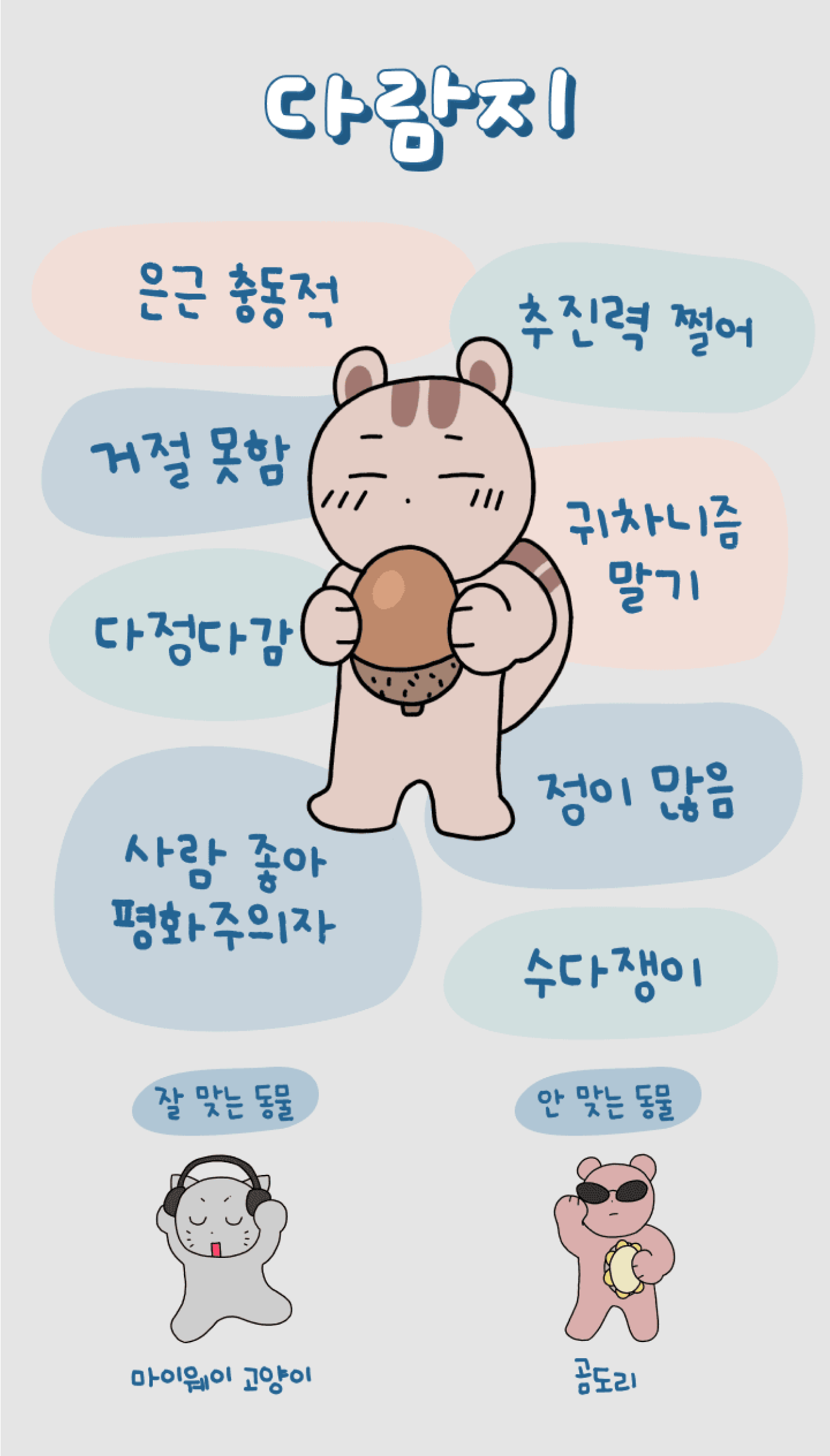 푸망 나만의 핑 테스트/ 해시태그 테스트/ 운명의 동물 테스트