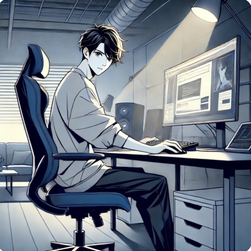 인터넷으로 청년 월세 지원금 신청하는 모습을 표현한 이미지