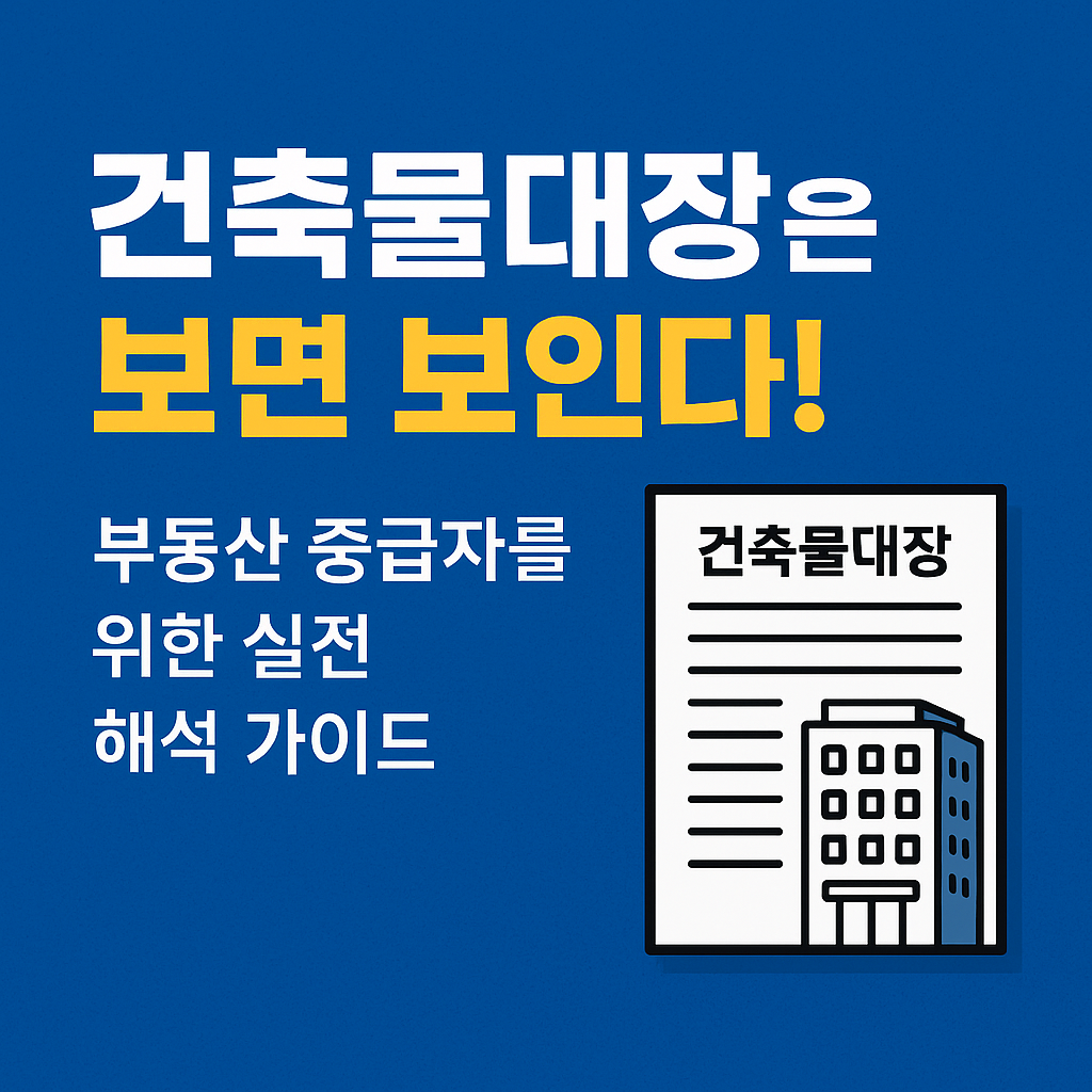 "건축물대장을 보면 보인다! 부동산 중급자를 위한 실전 해석 가이드"